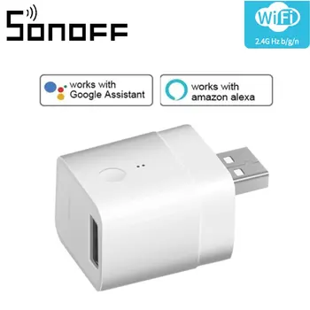 SONOFF Wifi Mini USB Smart Adapter Micro 5V Беспроводной USB Адаптер Питания Переключатель Дистанционного Голосового Управления eWeLink APP Alexa Google Home
