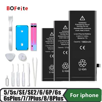 Оригинальный Аккумулятор для телефона BoFeite для iphone 6S 7 8 6 Plus X SE 5S 5 0 Циклическая Аккумуляторная Батарея для apple Replacement Battery