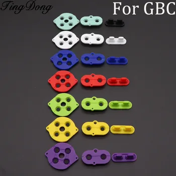 TingDong 2 комплекта для ремонта кнопок консоли Gameboy Color GBC, силиконовых токопроводящих резиновых прокладок, токопроводящих кнопок A-B d-pad