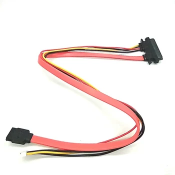 Встроенный кабель для передачи данных с 4-кратного жесткого диска Small 4Pin Female и SATA 3.0 Male на SATA 22Pin (7 + 15Pin) Кабель питания