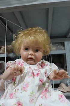 Фото FBBD со склада 58 см Уже готовая кукла Bebe Reborn Suesue С волосами ручной работы, Рождественский подарок