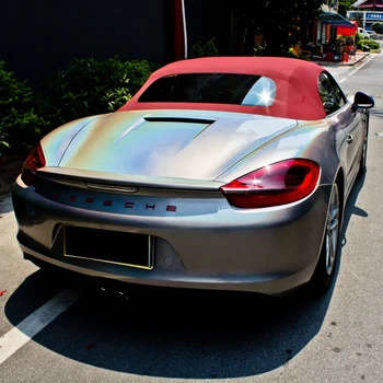 Голографическая пленка серого металлического цвета для окраски кузова автомобиля для изменения цвета с помощью воздушного канала