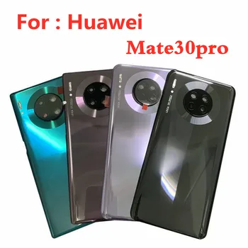 Для Huawei Mate30 pro Задняя Крышка Батарейного отсека Задняя Стеклянная Дверная Панель Чехол Для Huawei Mate30pro Крышка батарейного отсека + Замена объектива камеры