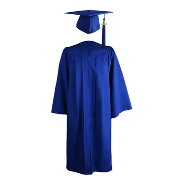 Шикарный комплект академической мантии чистых цветов с длинным рукавом для бакалавра, удобный комплект академической мантии