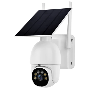 Домашние камеры безопасности на солнечных батареях Низкое энергопотребление Прожектор с обзором 360 °, Штепсельная вилка ЕС