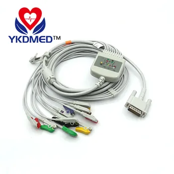 Совместимый для HP M1770A M1771A кабель ЭКГ ЭКГ 10 Выводов Сопротивление 20k Зажим IEC