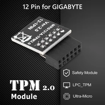 Модуль защиты шифрования TPM 2.0, модуль защиты материнской платы LPC-12PIN, Запасные части для материнской платы Gigabyte Win11