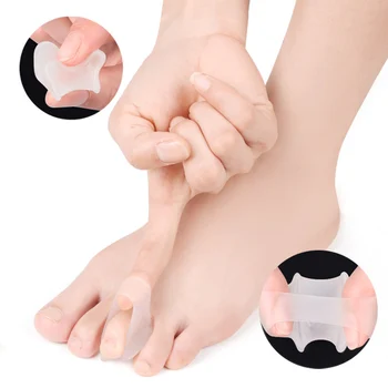 1 Пара Разделителей для пальцев ног, Силиконовая защита для большого пальца стопы, Ортопедический разделитель для пальцев ног, корректирующая накладка для ухода за ногами