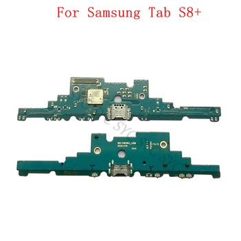 USB Разъем для зарядки, плата для порта, гибкий кабель для Samsung Tab S8 + X800 X806, запчасти для ремонта зарядного порта