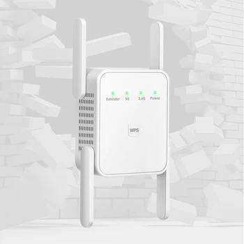 AC1200M Усилитель сигнала Wi-Fi, ретранслятор с 4 внешними антеннами, удлинитель дальнего действия Wi-Fi, Штекер США/ЕС/Великобритании