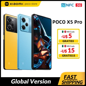Глобальная версия смартфона POCO X5 Pro 5G с NFC 128 ГБ/256 ГБ Snapdragon 778G 120 Гц 6,67 