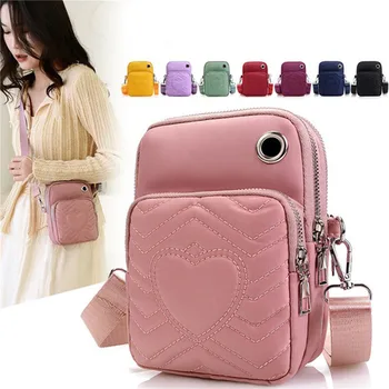Женская сумка через маленькое плечо по диагонали, многофункциональная сумка для мобильного телефона, сумка для наушников, спортивная сумка, Летний кошелек для монет, сумки