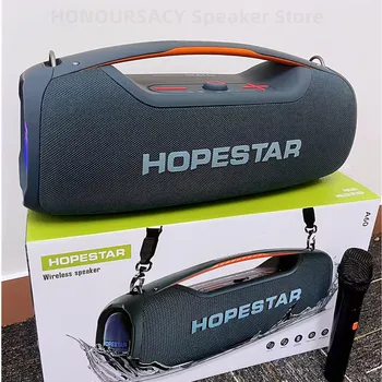 Hopestar A60 100 Вт Bluetooth Динамик Высокой Мощности Наружная Портативная Беспроводная Колонка Музыкальный Центр Сабвуфер Super Base Аудио с Микрофоном