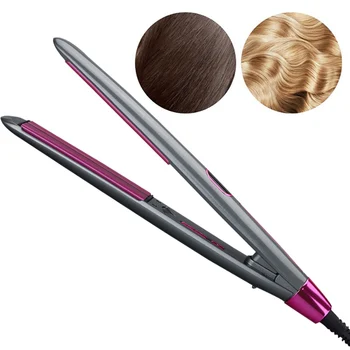 Профессиональный Керамический Выпрямитель для волос 2 в 1, Бигуди, инфракрасный утюжок для выпрямления волос со светодиодным дисплеем, инструменты для укладки