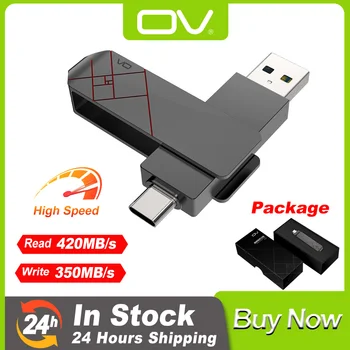 OV Высокоскоростной Портативный SSD USBФлэш-накопители Твердотельный накопитель 128 ГБ 256 ГБ 512 ГБ Внешний Накопитель Memory Stick Type C Жесткие диски