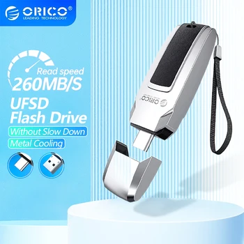 ORICO USB3.0 260 Мбит/с USB Флэш-накопитель Металлический Кожаный флеш-накопитель Type C 256 ГБ 128 ГБ 64 ГБ 32 ГБ USB-накопитель с Дизайном в форме автомобиля