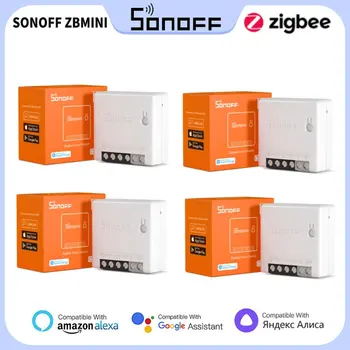 SONOFF ZBMINI Zigbee 3.0 2-полосный мини-переключатель ZB своими руками Smart Control Через eWeLink ZBBridge Требуется Для работы с Alexa Google Home