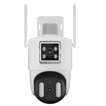 Приложение 2MP 1080P V380pro с двумя объективами, Беспроводная PTZ IP-купольная камера, обнаружение гуманоидов с искусственным Интеллектом, Полноцветный Домашний монитор видеонаблюдения