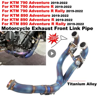 Для KTM 790 890 Adventure R Rally ADV 2019-2022 Мотоциклетная Выхлопная Система, Модифицированная Система Глушителя, Передняя Соединительная Труба Из Титанового Сплава