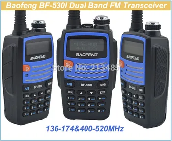 Синий цвет baofeng BF-530I 136-174 МГц и 400-520 МГц Двухдиапазонный 5 Вт/1 Вт 128 канальный FM 65-108 МГц с бесплатными наушниками Портативное двустороннее радио