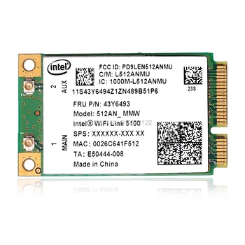 5100AGN 512_MMW Беспроводная карта 802.11N 300 Мбит/с PCI-E WIFI LAN для Lenovo X200 T400 E43 E43A E43L G450L W500 R500 K29 INTEL 5100