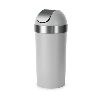 Кухонный мусорный бак Umbra 16 gal Venti с пластиковой откидной крышкой, серый