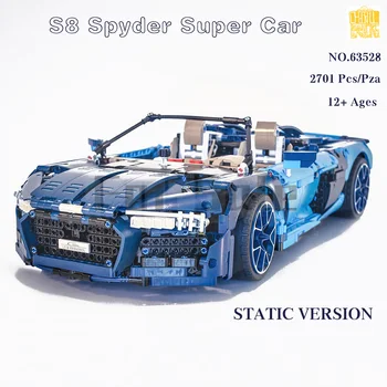 Moc 63528 S8 Spyderi Супер Спортивная Модель Автомобиля С Рисунками в формате PDF Строительные Блоки Кирпичи Детские Игрушки 