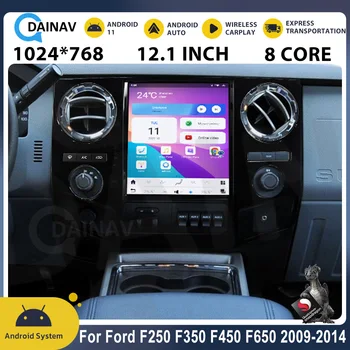 8G 128GB Android 11 Автомобильный Радиоприемник Для Ford F250 F350 F450 F650 09 -14 GPS Навигация Мультимедийный Плеер Авто Стерео Блок Двойная Система
