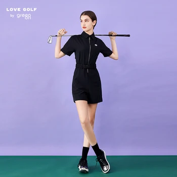 Женское Цельное платье для гольфа 2023, Корейская версия, Приталенное Модное Быстросохнущее Дышащее Спортивное Платье для отдыха, Женская Юбка