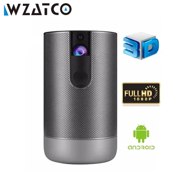 WZATCO D2 DLP Link 3D Проектор Full HD 1920x1080P Android 5G wifi 300 дюймов Smart Proyector Поддержка 4K Видеоигры светодиодный Проектор