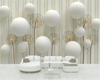 beibehang Пользовательские 3D Фотообои Одуванчик Современная Мода Простой диван Фон для Гостиной 3d Настенные обои Papel de parede
