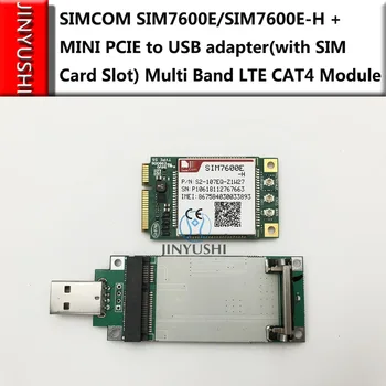 JINYUSHI для SIMCOM SIM7600E/SIM7600E-H + МИНИ-адаптер PCIE-USB со слотом для SIM-карты, многополосный модуль LTE, модуль CAT4