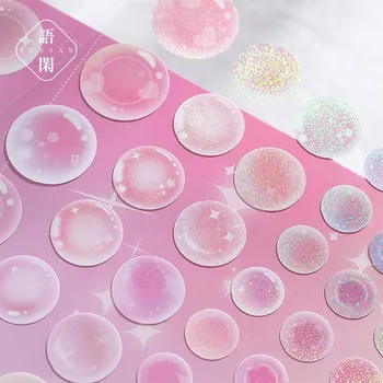 Милые корейские наклейки Красочные наклейки в виде пузырьков для оформления альбомов, открыток для рукоделия, Скрапбукинга