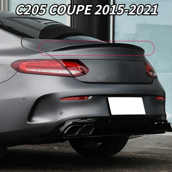 Крыло спойлера на крыше для Mercedes C Class C205 COUPE 2015-2021 Задний спойлер с рисунком из углеродного волокна, Глянцевый черный Задний спойлер, крылья