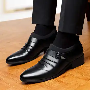 Итальянские Модные Элегантные Мужские Туфли-Оксфорды, Мужская Официальная Обувь Больших Размеров, Кожаные Мужские Модельные Лоферы, Мужские Слипоны Masculino