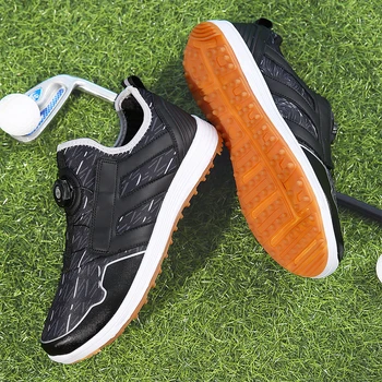Профессиональная роскошная брендовая мужская обувь для гольфа, нескользящая спортивная обувь для отдыха, мужская обувь для гольфа, большие размеры 45 46, кроссовки для гольфа