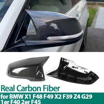 Замена Крышки Бокового Зеркала заднего вида Из Настоящего Углеродного волокна Для BMW 1 2 Серии F44 F40 Z4 G29 X1 F48 F49 X2 F39 Toyota Supra