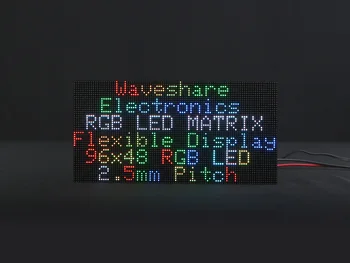 Гибкая полноцветная светодиодная матричная панель RGB с шагом 2,5 мм, 96x48 пикселей, регулируемой яркостью и гибкой печатной платой