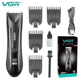 Машинка для стрижки волос VGR, Перезаряжаемая Машинка для стрижки волос, Профессиональный Триммер для стрижки волос, Машинка для стрижки с цифровым дисплеем для мужчин V-951