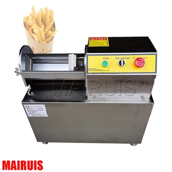 Коммерческая Электрическая Машина для нарезки картофеля фри, редиса, огурцов, машина для резки овощей из нержавеющей стали
