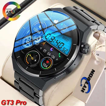 GT3 Pro Смарт-Часы Мужские NFC AMOLED 390*390 HD Экран Частота сердечных Сокращений Bluetooth Вызов IP68 Водонепроницаемые Смарт-часы Для Huawei Xiaomi2023