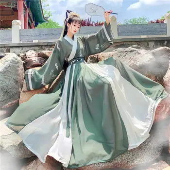 Традиционное женское платье Ханфу с вышивкой, Сценический костюм в древнекитайском стиле, Красивые танцевальные Наряды принцессы Hanfu Originale