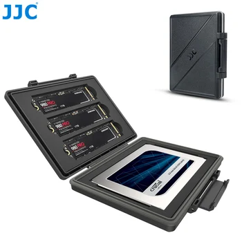 Портативный SSD-накопитель JJC, Чехол для Переноски, Противоударный Ящик для хранения, Держатель из пены EVA для 3x M.2 NVME 2280 и 1x 2,5 