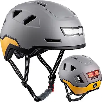 Велосипедный шлем со светодиодной подсветкой - Городской велосипедный шлем для взрослых, мужчин и женщин - CPSC & NTA-8776 с двойным сертификатом - Класс 3 E-