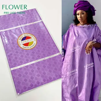 5 Ярдов Фиолетовой ткани Basin Riche Для Гвинейских Женщин, Праздничная Одежда 2022, Высококачественная Блестящая ткань Bazin Brode Gextczer Для Свадьбы