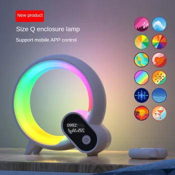 2023 Интеллектуальное приложение Bluetooth Аудио Атмосферный Светильник Светодиодный Многофункциональный настольный светильник Будильник для пробуждения В помещении Маленькие ночные светильники
