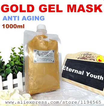 1 кг 24-каратная золотая маска для лица, Крем-Гель, отбеливающий, увлажняющий, против морщин, Против старения, Оборудование для больниц, 1000 г Товаров для салонов красоты
