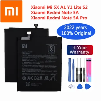 2022 Года 3000 мАч Оригинальный Аккумулятор Для Xiaomi Redmi Note 5A/Note 5A pro Mi 5X A1 Redmi Y1 Lite S2 BN31 Аккумулятор мобильного телефона