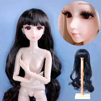 Аксессуары для парика куклы BJD (B) Кукла DIY 60 см (A) с ресницами Кукла принцессы Может менять прическу Для девочек, детская кукла, игрушка в подарок, кукла Lol