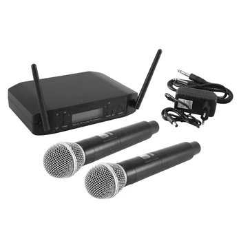 Беспроводной микрофон GLXD4 2 Канала UHF Профессиональный ручной микрофон для сценической вечеринки Караоке Встречи EU Plug